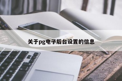 关于pg电子后台设置的信息